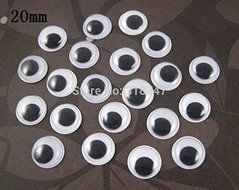 3/4/5/6/7/10/15/20/28/40mm Moving Eyes Plastic Wiggling Eyes( not-adhesive) For Doll Toy Accessories (12pcs 28mm) N3