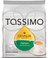 Tassimo Gevalia Espresso Decaf Coffee Bag, 4.45oz, 16 count N4