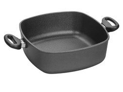 Woll Nowo Titanium Square Casserole Pan with Side Handles and Lid, 4-1/2-Quart