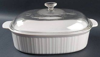 Corning Ware French White 4qt. Oval Casserole with Lid