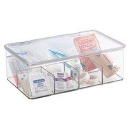 InterDesign Cabinet Binz Tea Bag Organizer Box, Clear