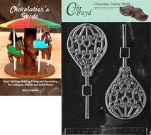 Cybrtrayd Hot Air Balloon Lolly Kids Chocolate Candy Mold with Chocolatier&#039;s Guide Instructions Book Manual