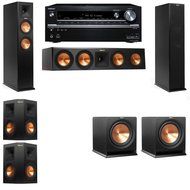 Klipsch RP-250F Tower Speakers-R112SW-5.2-Onkyo TX-NR838