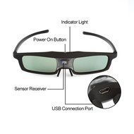 SainSonic 3D Active Shutter Glasses 10M 144Hz Rechargeable Infrared for Acer ViewSonic BenQ Vivitek Optoma 3D... N30