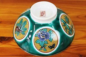 Kutani Pottery Rice Bowl 6 type of Japanese style Tree pattern BI-8 From Japan N3
