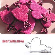 Stainless Steel Arrow Heart Cookie Cutter Cake Baking Mold shopping N4