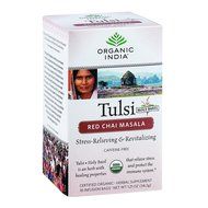 Organic India Tulsi Red Chai Caffeine Free Tea, Masala, Pack of 3