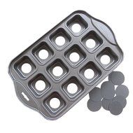 Ancdream 8 Cup Non Stick Muffin Cupcake Cake Loose Bases Baking Trays - Rectangle N12