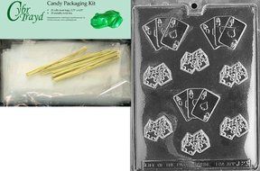 Cybrtrayd J023 Dice with Aces Chocolate Candy Mold with Exclusive Cybrtrayd Copyrighted Chocolate Molding Instructions