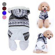 Pink Lizard Christmas Snowflake Pocket Pet Hoodie Jumpsuit Dog Cat Coat N2