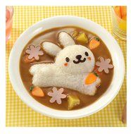 SNW DIY Sushi Cute Rabbit Dolphin Flowers Rice Mold Children, 4-Pack