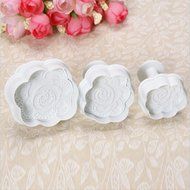 Joylive Fondant Cake Bread Decorating Sugarcraft Mold Cookie Plunger Cutters Mould Tools Roses