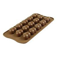 Voberry Heart Shape Silicone Chocolate Heart Mold Cake Mold Candy Ice Tray Mold Maker Party Bar (Coffee) N2