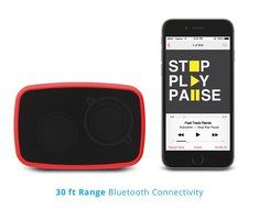 Ematic ESQ206RD RuggedLife Water Resistant Bluetooth Speaker with Speakerphone for iPhone, iPad, iPod, Android... N7