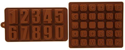 Yunko Alphanumeric Number and Alphabet Ice Cube Silicone Mold Chocolate Candy Mold Fondant Cake Decorating Mold... N4