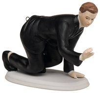 Weddingstar &quot;Caught&quot; Groom Mix &amp; Match Cake Topper - Caucasian