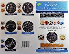 Sports 6 Disk Set for Cookie Presses (SIZE M disks for presses that came with METAL disks) N2