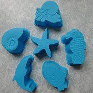Ocean Animal Silicone Cake Mold /Jelly mold /Pudding mold /Ice cream Chocolate Mold 1set/6PCS
