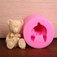 Lovely 3D Teddy Bear Silicone Mold Fondant Chocolate Soap Mould