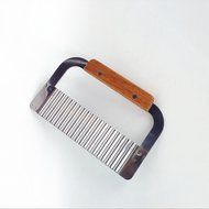 Stainless Steel Wavy Soap Cutter Soap Making Tools Hardwood Handle Pro. Supply