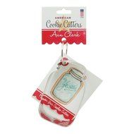 Mason Jar Cookie and Fondant Cutter - Ann Clark - 4.5 Inches - US Tin Plated Steel