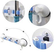 ASDOMO Wall Mounted Mop Broom Holder Mop Rack Storage Solutions for Broom Holders Hook Bathroom Rack Holder Hanger... N6