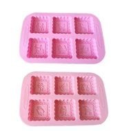 X-Haibei 2PCS Constellation Square Mooncake Chocolate Gelatin Soapmaking Silicone Mold