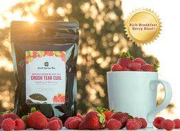 Good Karma Tea Raspberry, Strawberry Black Tea Indian Assam Loose Leaf, Four Ounces, Crush Tear Curl: Fruity Delicious... N4