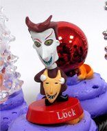 Nightmare Before Christmas 10 Piece Deluxe Cupcake Topper Set Featuring Zero, Barrel, Lock, Shock, Sally, Jack... N3