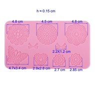 Surepromise Lace Silicone Mold Mould Fondant Cake Decoration Baking Bakeware Flower 2PCS N5