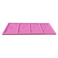 LYNCH A Poker Cards Design Fondant Cake Mold Soap Chocolate Mould For Kitchen Baking,Pink