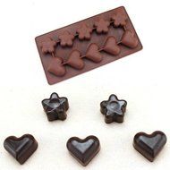 Cyqun(TM) Heart And Flower Shape Silicone Chocolate Mold Cake Mold