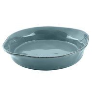 Rachael Ray Cucina Stoneware 2-Quart Oval Baker, Cranberry Red N8