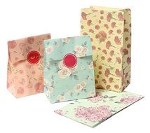 Zeroyoyo Flowers Paper Gift Treat Bag Xmas Party Holiday Cookies Bag Sticker N3