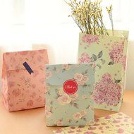 Zeroyoyo Flowers Paper Gift Treat Bag Xmas Party Holiday Cookies Bag Sticker N4