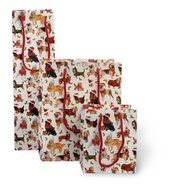 Boston International 6 Count Luv2Pak Gift Bags, Medium, Christmas Dogs N4