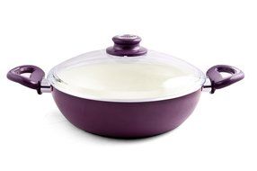 Essenso Ecotouch Lazio Enamel-Coated Low Dutch Oven with Nonstick Ceramic Interior, PTFE / PFOA Free, 3 Quart,... N16