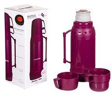 Thermotastic 1L Glass Insulated Therma-Hike Beverage Bottle (Burgundy)