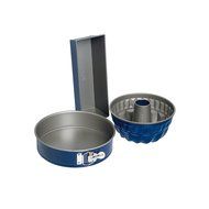 Kaiser Cake Pan- Set, 3 Pieces, Springform 26 cm, Loaf Pan 30 cm, Bundform 22 cm, Leakproof, Non-stick Coating...