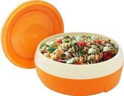 Princeware Solar Plastic Casserole Set, 3-Pieces, Orange N2