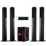 Frisby FS-6600BT 5.1 Channel Stereo Home Theater System w/ Tower Satellite Speakers &amp; Bluetooth / USB / SD / AUX... N2
