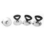 Triangle Shape Plastic Handle Metal Base Pot Lid Cover Knob 4 Pcs