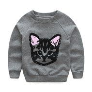 Set Clothes ,BeautyVan Baby Kids Set Clothes Long Sleeve Cats Print Tracksuit +Pants Outfits Set (90, gray)
