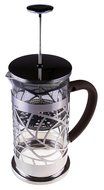 Gourmet 4 Cup French Press - Stainless Steel and Glass with Leaf Pattern