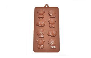 NY Cake Animals Silicone Chocolate Mold, 8 Cavities
