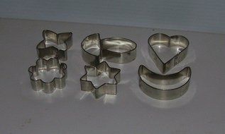 Medium Cookie Cutter Set 6 heart star flower moon