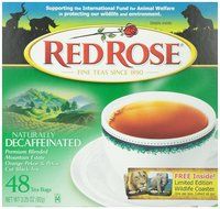Red RoseTea Bags Naturally Decaffeinated Premium Blended, 48 ct N3