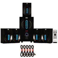 Blue Octave B52 Home Theater Powered 5.1 Bluetooth Speaker System with FM and 5 Extension Cables