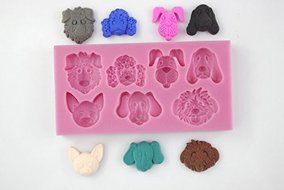 Autek 8 Pet Puppy Dog Cat Cake Fondant Sugar Craft Cake Decorating Silicone Mold #137 N2