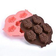 Y&amp;XL&amp;H (Random color)1Pcs Ice Cube Ice Cube Tray Soap Mold Owl Shaped Silicone Cake Mold Chocolate Mold
